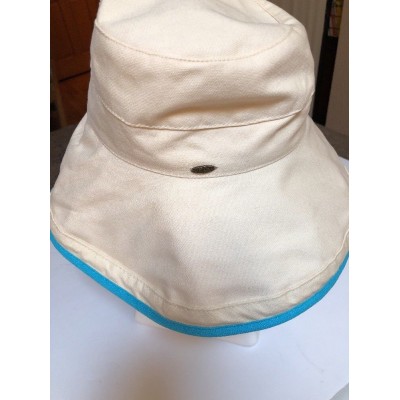 Scala Sun Bucket Wide Brim s Hat~Preowned~100% Cotton~Interior Drawstring  eb-67686856